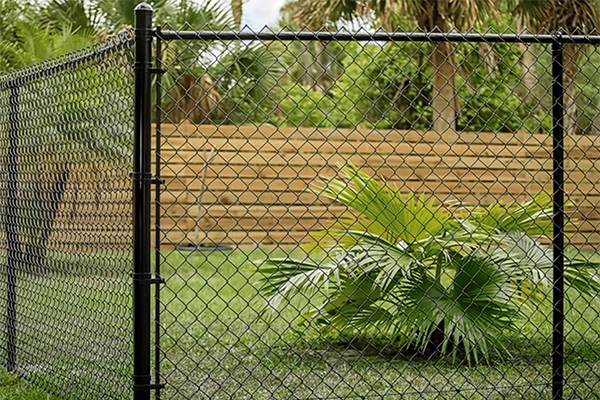 chain link fence plastic coated