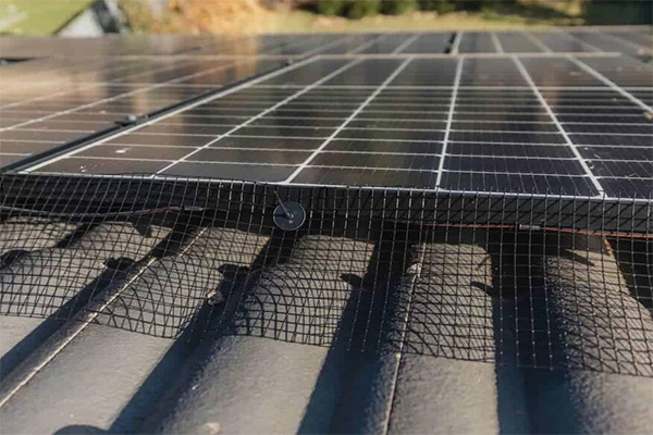 wire mesh around solarpanels